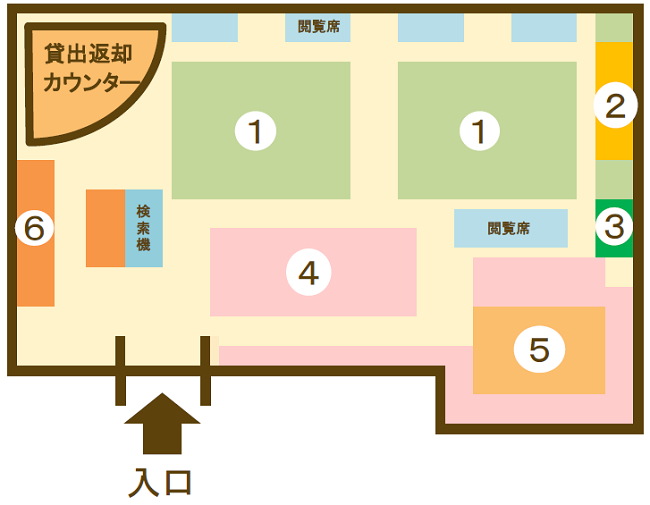 額田図書館フロア案内